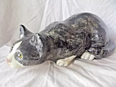 Buy Winstanley RARE An Early Version Of The Crouching Mottled Cat Solid Clay • 225£
