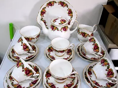 Buy Argyle Country Rose  Bone China  22 Piece Tea Set,with Tea Pot,unused • 59.99£