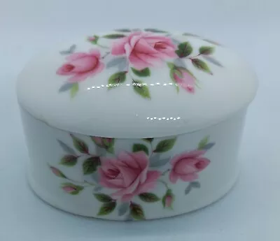 Buy Small Ceramic Pill/Ring Box Decorated With Pink Roses • 0.99£