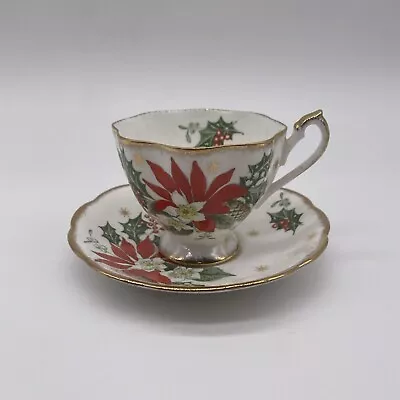 Buy Vintage Queen Anne Noel Christmas Cup And Saucer Fine Bone China Made In England • 18.67£