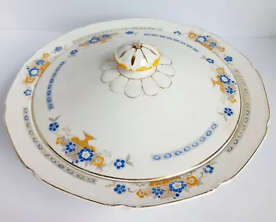 Buy Grindley Vintage Blue & Yellow On Cream Serving Dish • 9.99£