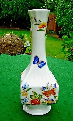 Buy Vintage Aynsley Slim Necked Vase  Cottage Garden Pattern • 4.50£
