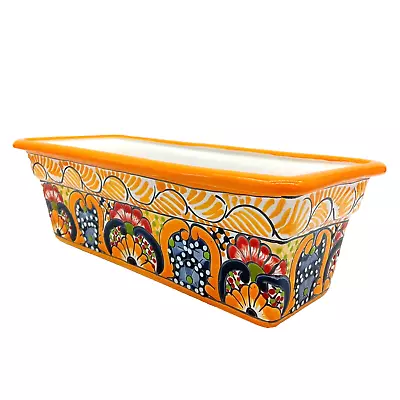 Buy Talavera Pottery Planter Mexican Ceramic Long Rectangle Flower Pot Large 16in • 69.89£