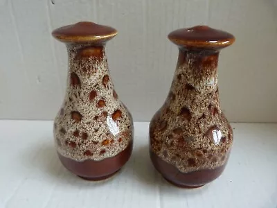 Buy Foster Pottery Salt And Pepper Shakers, Honey Glaze Vintage 1970s Kitchen • 3£