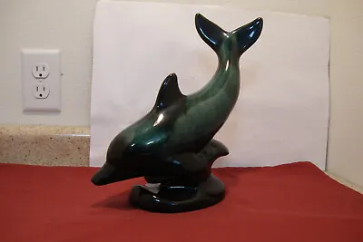 Buy Large Blue Mountain Pottery Canada Dolphin Figurine Sculpture 14.5  Vintage • 27.96£