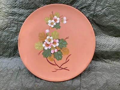 Buy Antique Plate Victorian Terracotta Hand Painted Hawthorn Flowers Torquay Ware • 4£