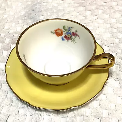 Buy Vintage PT Bavaria Tirschenreuth GERMANY Yellow Flowers Tea Cup & Saucer Set • 54.15£