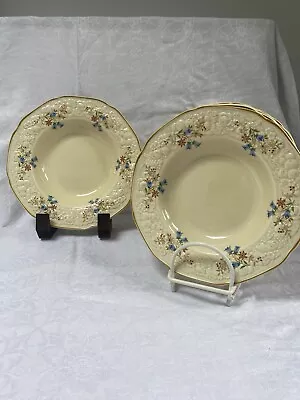 Buy Vintage 1930’s Crown Ducal Florentine Harebell Soup Bowls • 18£