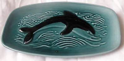 Buy Poole Pottery Dolphin Embossed Tray Or Nibbles Dish Shape 402 By Tony Morris • 5.25£