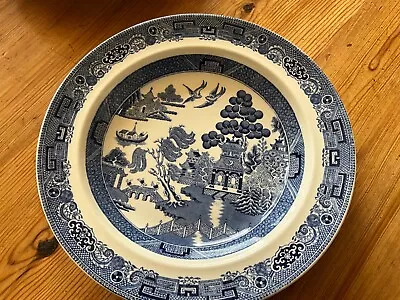 Buy Wedgwood Willow Pattern Blue And White China Soup Plate. Used. • 2£