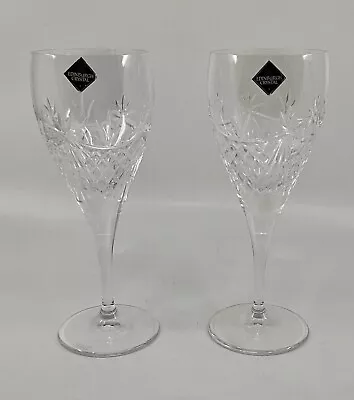 Buy Pair Edinburgh Cut Lead Crystal Wine Glasses Sh28 • 17.99£