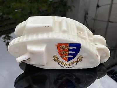 Buy Corona Crested Crest Ware ‘great Yarmouth’ Stoke On Trent Ww1 Tank - Excellent • 65£