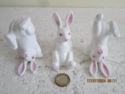 Buy 3  X  BONE CHINA  RABBIT  ORNAMENTS    See Des. • 5.99£