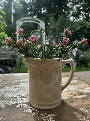 Buy ANTIQUE White Ironstone MILK Pitcher HEAVILY Stained Crazed PATINA~MAKER MARKED • 91.80£