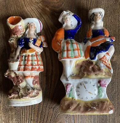 Buy 2 Antique Staffordshire Figurine Ornaments • 15£