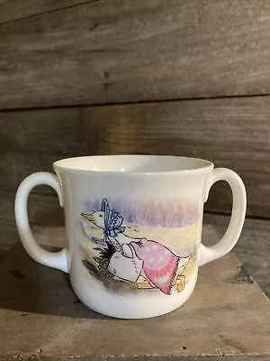 Buy VTG 1997 Wedgewood Peter Rabbit Beatrix Potter Nursery Baby Cup 2-Handled Mug • 10.24£