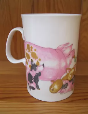 Buy Dunoon  Mud Larks By Cherry Denman, Pigs Piglets Coffee Mug Tea Cup FBC 10cm • 8.50£