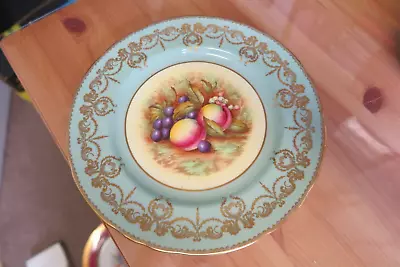 Buy Vintage Aynsley Large Bone China Cabinet Plate - Peach Pattern • 12.99£