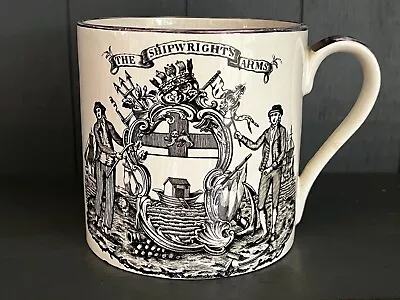 Buy Antique Sunderland Lustre Ware Large Motto Tankard Mug The Shipwright's Arms • 10£