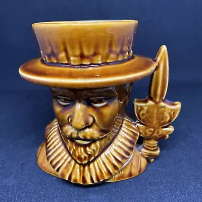 Buy Falcon Ware Pottery Beefeater Brown Vintage 4 3/8  Toby Jug 1950-1965 • 7.99£