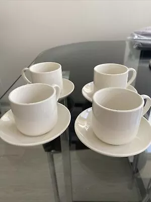 Buy 4 X Premium Porcelain  Expresso Cups And Saucers 4oz • 6£