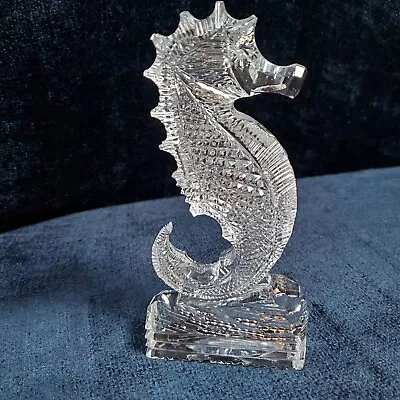 Buy Waterford Fine Crystal Seahorse Paperweight Figurine 7  Tall Sculpture Marked • 54.98£