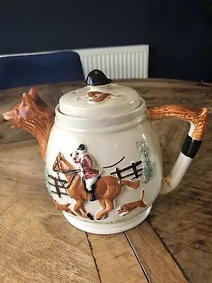 Buy Vintage Portland Pottery Fox Hunt Tea Pot • 10£