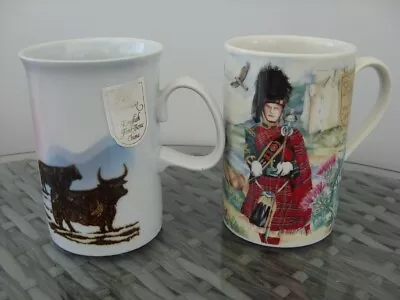 Buy Pair Of  Dunoon Stoneware  Mugs  Highland Cattle & Scotland • 14.99£