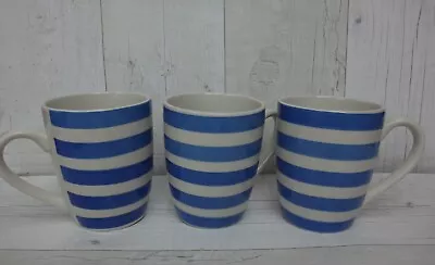 Buy Trade Winds Cornish Design Blue & White Striped Mugs X 3 • 18.99£
