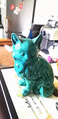 Buy Turquoise Cat-england,kitsuh,anglia Studio,pottery Ornament Ap201 • 5.50£