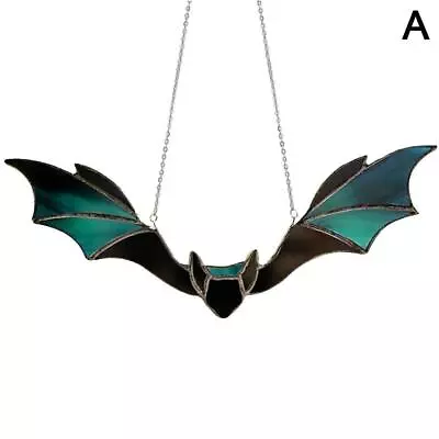 Buy Halloween Bat Stained Glass Suncatcher Windows Hanging For Wall Acrylic S6M7 • 2.46£