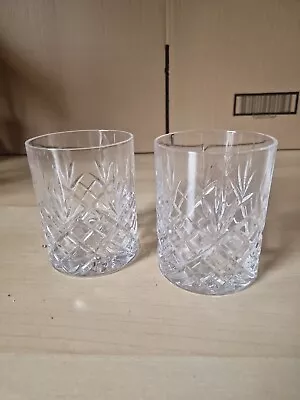 Buy 2 X Galway Cut Crystal Tumbler Glass Whiskey 10cm X 8cm • 15£