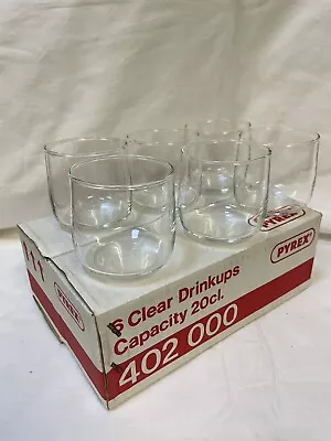 Buy Vintage Pyrex Set Of 6 Six Drinkups Drinking Glass Cups In Original Box 402000 • 6£