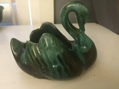 Buy Blue Mountain Pottery Swan Vintage Mcm Planter With Manufacturers Sticker • 6.51£