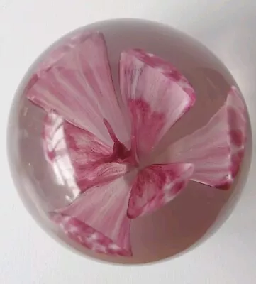 Buy Strathearn Glass Paperweight Crimp Orchid • 8£