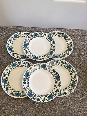 Buy 6 X Vintage Midwinter Staffordshire Side Plates  Spanish Garden 7 Inches Across • 10£