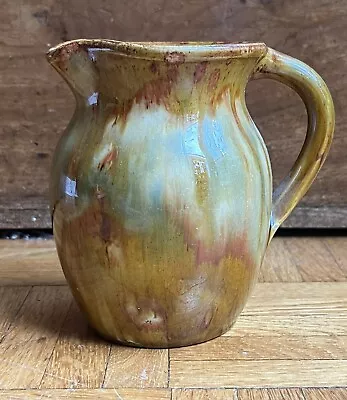 Buy Ewenny Pottery Jug - Green / Brown Mottled Glaze - Circa Early To Mid 20th C • 33£