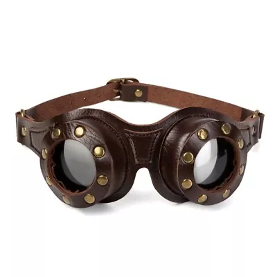 Buy Halloween Party Prop Cosplay Vintage Victorian Rivets Steampunk Goggles Glasses • 13.76£