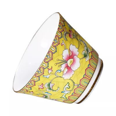 Buy  Antique Tea Cup Enamel Teacup Flower Pattern Shop Ceramics Set • 9.65£