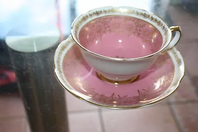 Buy Vintage Grafton Pink And Gold Cup And Saucer • 5£