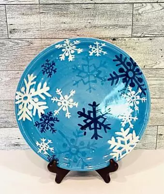 Buy Libbey Christmas Blue And White Snowflake 8.5  Plate Dinnerware • 26.08£