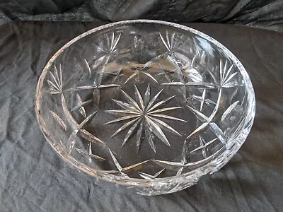 Buy Heavy Vintage Cut Glass Bowl 20 Cms D X 5.5 High • 5£