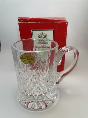 Buy Vintage Royal Brierley Lead Crystal Pint Tankard Glass York 1/2 Pint Clear • 24.99£