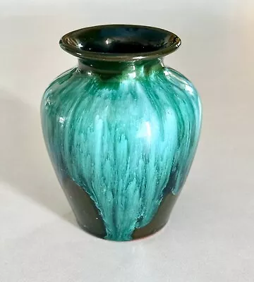 Buy Vintage Blue Mountain Pottery Drip Glaze Vase Green 4.5  • 22.40£