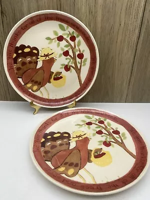 Buy Pottery Barn Kids 2 Thanksgiving Plates We Give Thanks For All The Trees & Seeds • 8.34£
