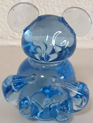 Buy United States Commemorative Fine Arts Gallery Blown Blue Glass Mouse Figurine • 9.29£