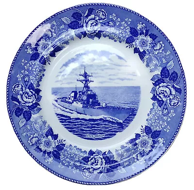 Buy Uss Mason Ddg-87 Us Navy Jonroth Old English Staffordshire Plate England • 116.48£