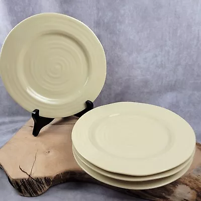 Buy Portmeirion Sophie Conran Biscuit Beige 8” Salad Plate Embossed Circles Lot Of 4 • 32.57£