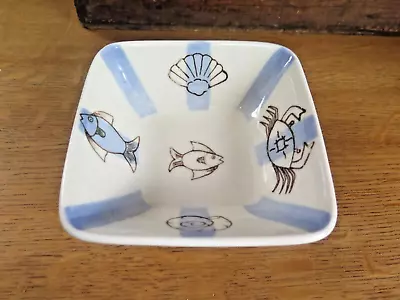 Buy Small Pottery Sea Ocean Shell Fish Crab Themed Dish Bowl Beach Seaside House Hut • 6.75£