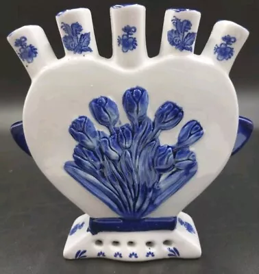 Buy Bakkerware Delftware Tulip Five Finger Vase BNIB (K12) • 29.99£